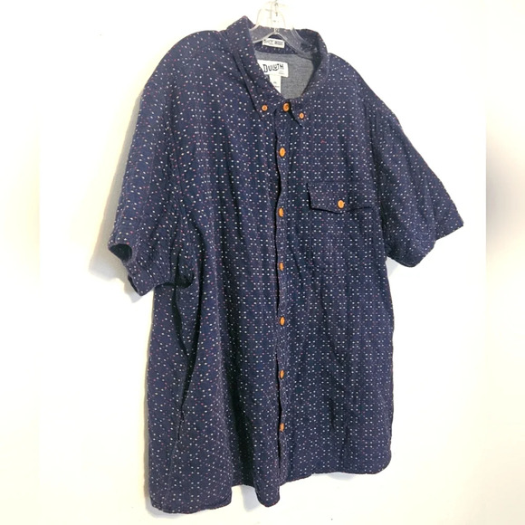 Duluth Trading Shirt Men's 2XL Blue Relaxed Fit Blue Ridge Indigo Short Sleeve - Picture 3 of 8